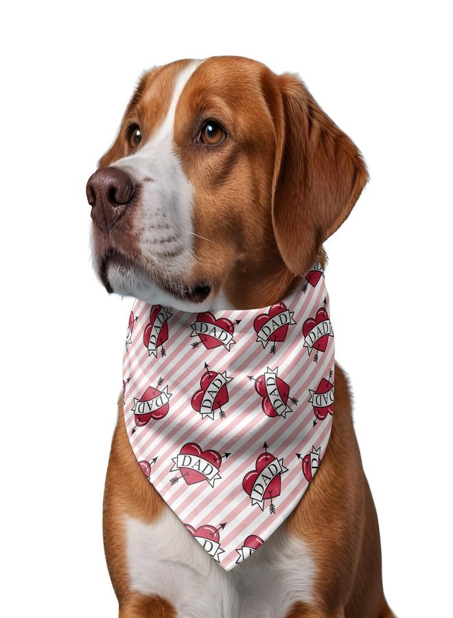 W Brings MOM and DAD Love Bandana for Dogs | This Stunning Gorgeous Design Dog Bandana Scarf is Perfect Styling Accessory for Dogs Large, Medium & Small. One Size Fits All. (DAD) - Image 3